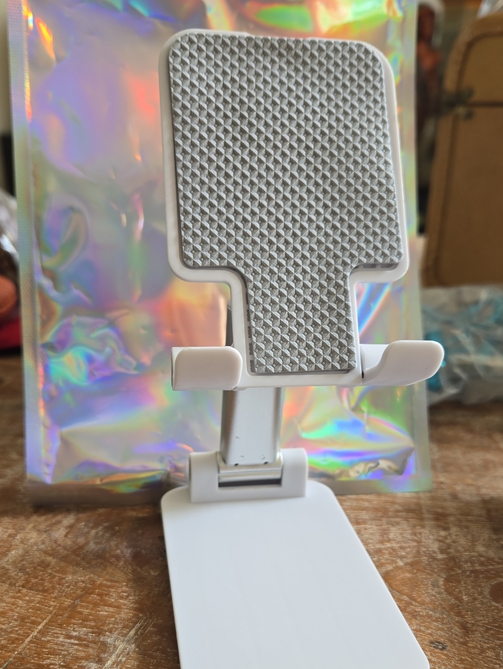 NIB Folding Desktop Phone Stand - Pearl White ✨ (BIN 011)